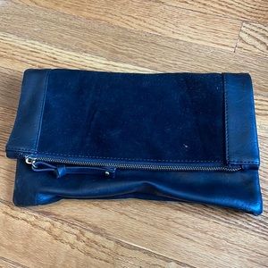 Sole Society Faux Leather and Suede Clutch